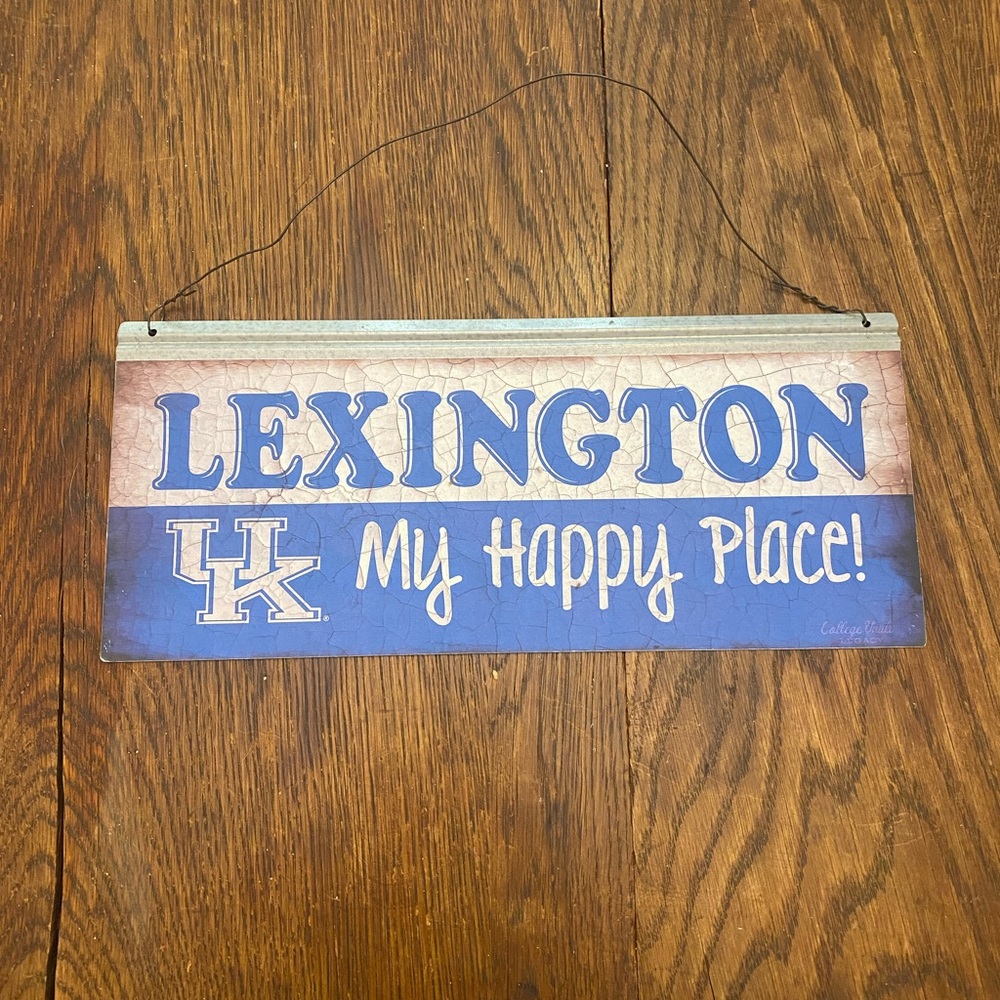 Metal hanging sign